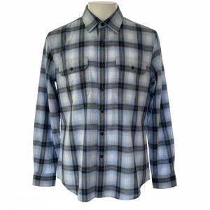 Michael Kors Men’s Medium Blue Plaid Button-Up Shirt